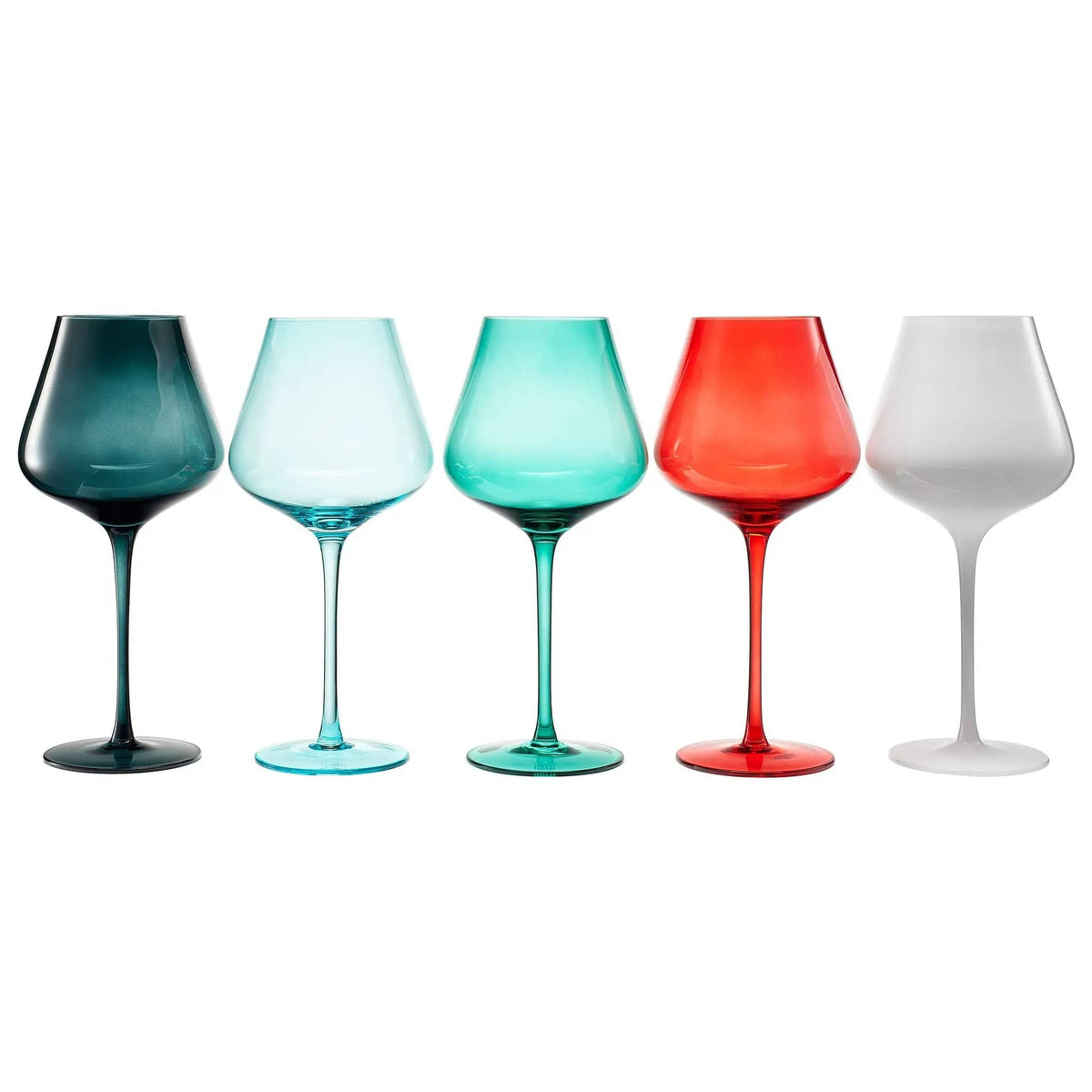 Stagioni Stemmed Wine Glassware, Bondi Beach | 20 oz | Set of 5 | Entertaining