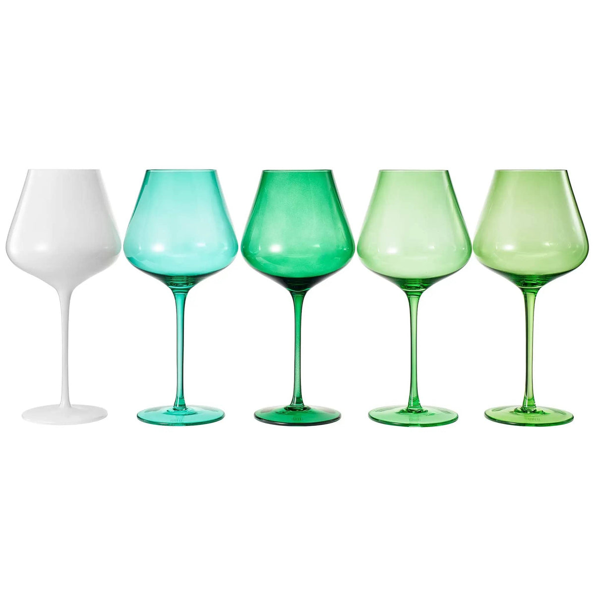 Stagioni Stemmed Wine Glassware, Thai Islands | 20 oz | Set of 5 | Entertaining