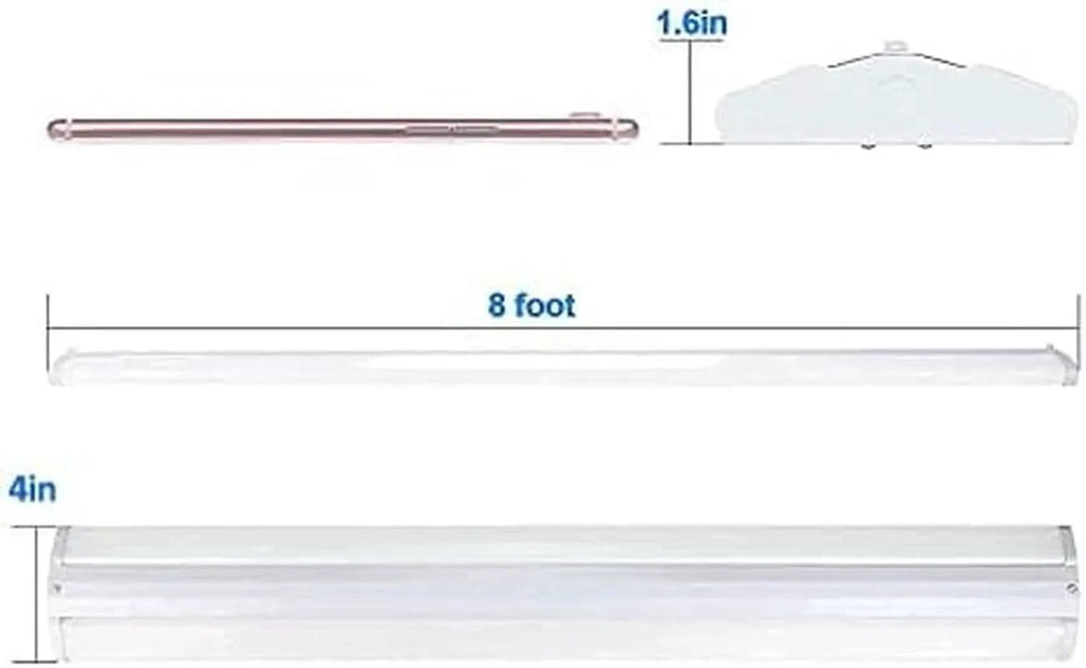 8 Ft 110W Slim LED Shop Lights For Garage And Office Fixtures from PriceLows™