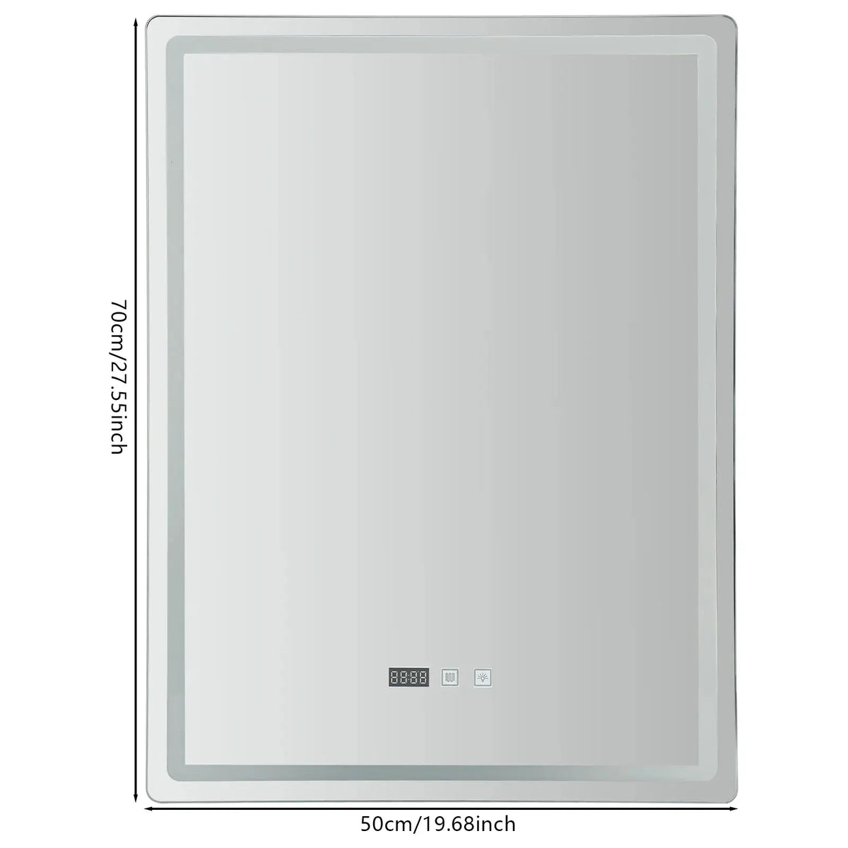 Led Bathroom Mirror Wall Mounted Anti Fog Lighted Smart Vanity Mirror with Time & Temperature Display from PriceLows™
