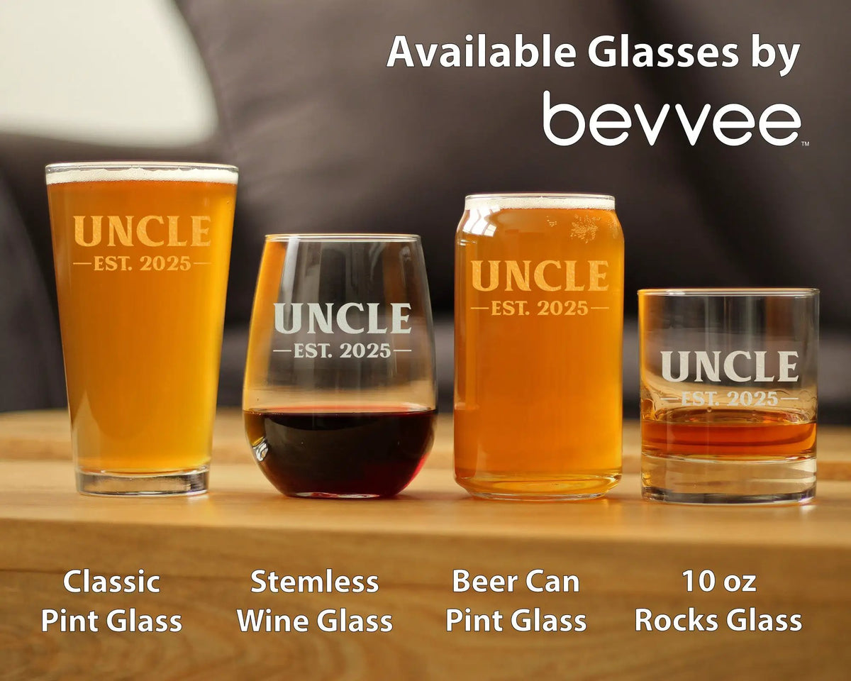 Etched Pint Glass | 16 Oz Capacity | 2025 Uncle Design