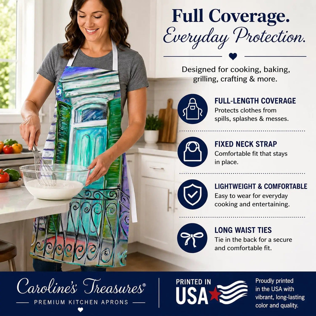 Kitchen Apron | Bib Style Unisex | 27"W x 30"H | The House Next Door