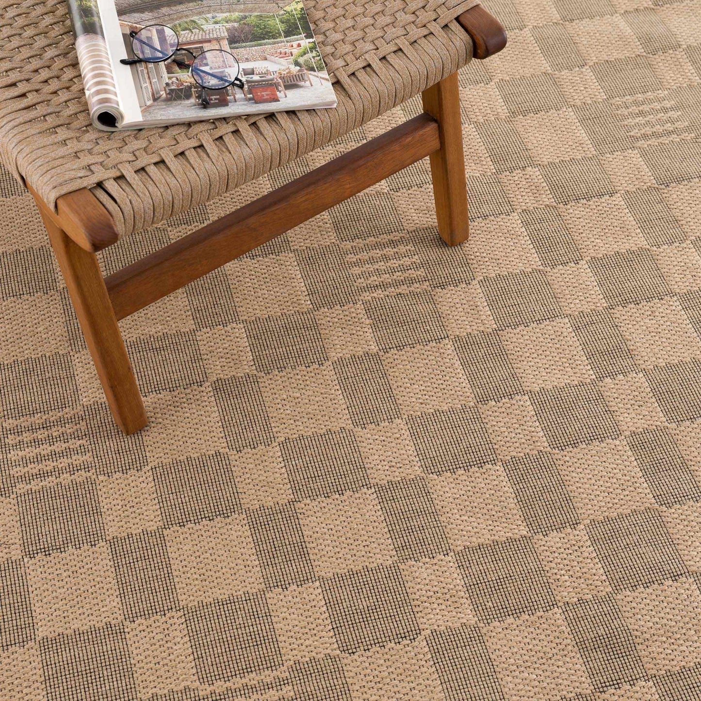 Nairi Checkered Washable Jute Rug from PriceLows™