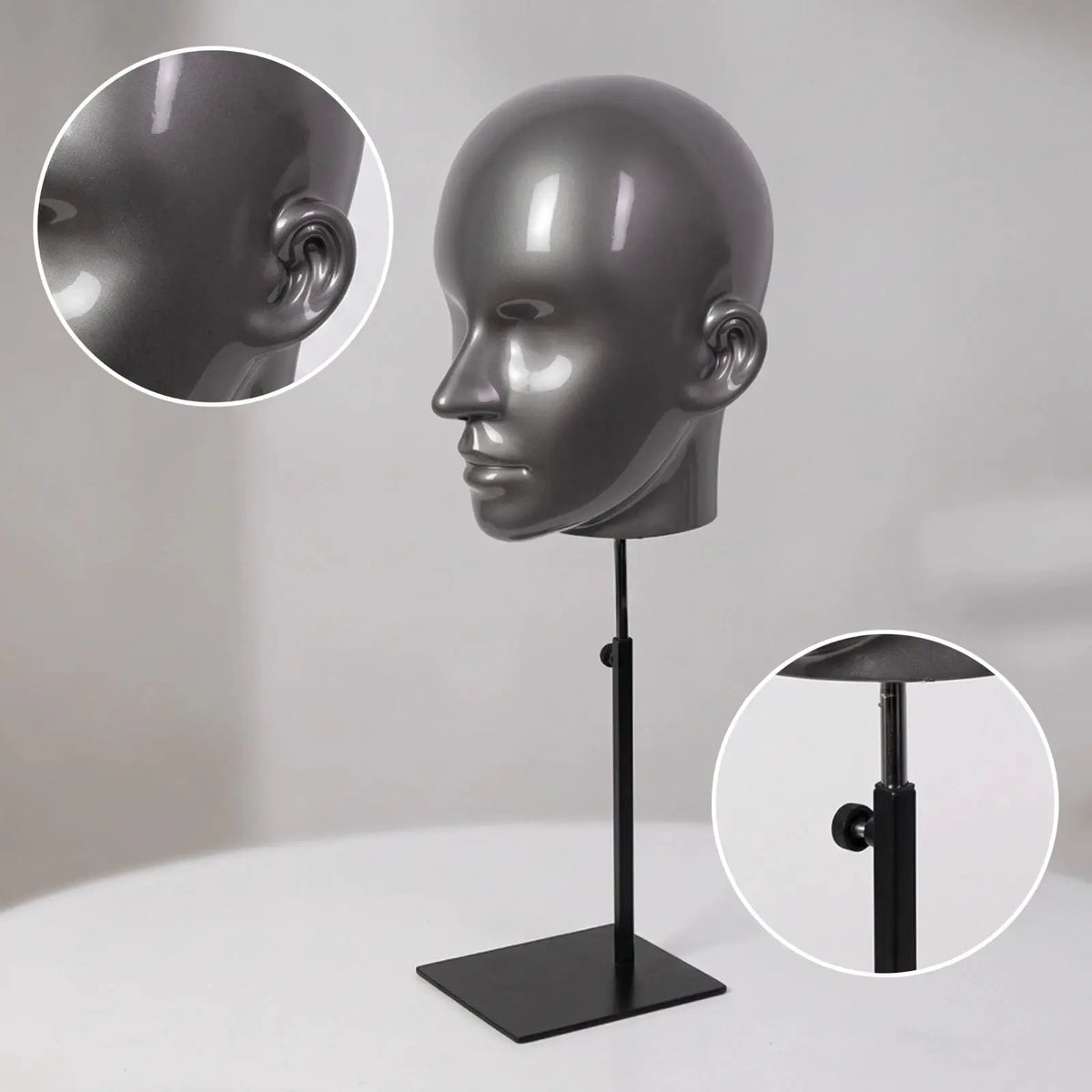 Mannequin Head Display Stand | Heavy Duty Hard Plastic | PriceLows™