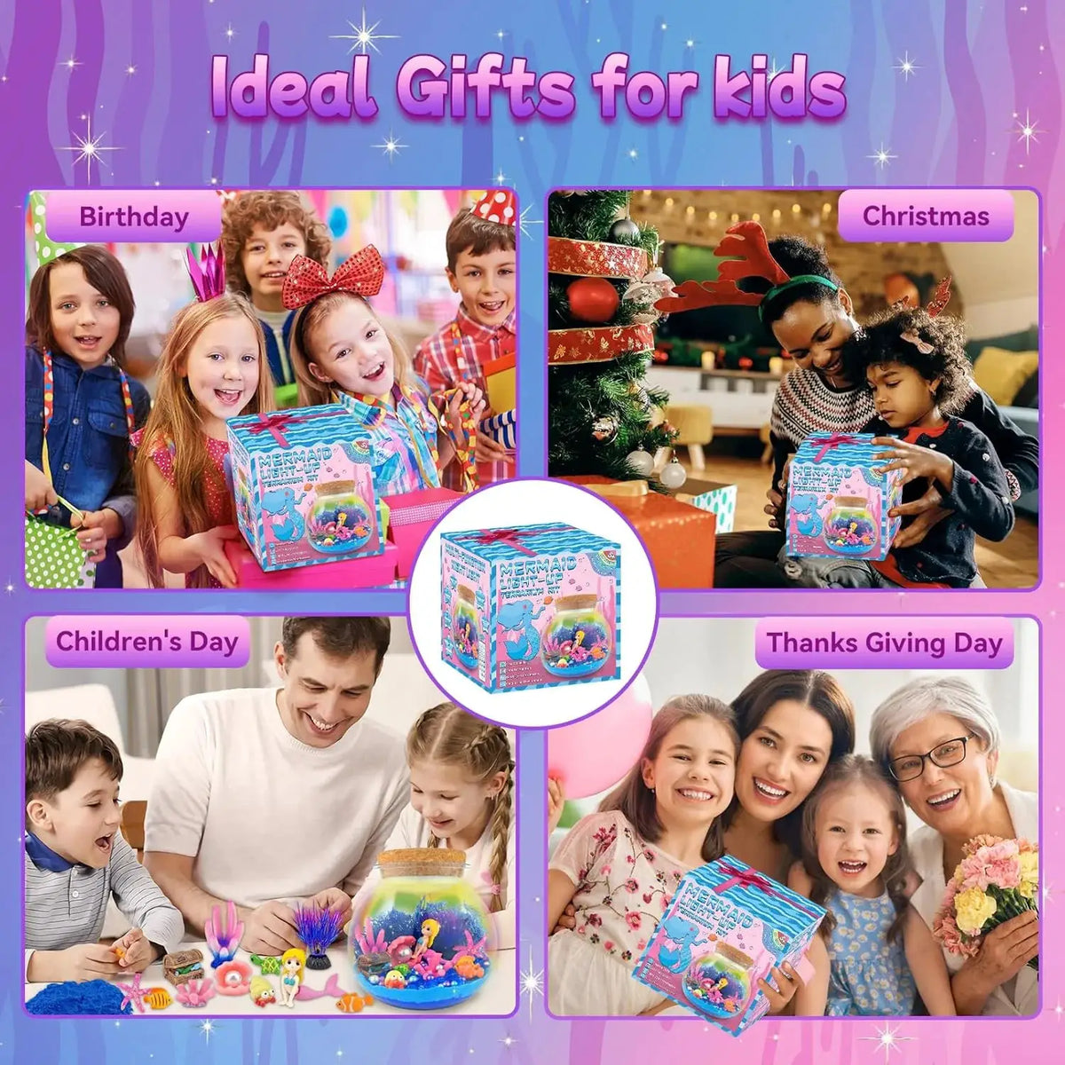 Mermaid Terrarium Kit | LED Night Light | PriceLows™