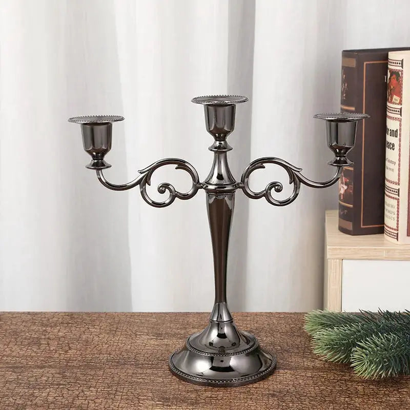Metal Candle Holder | Three-Arm European | PriceLows™