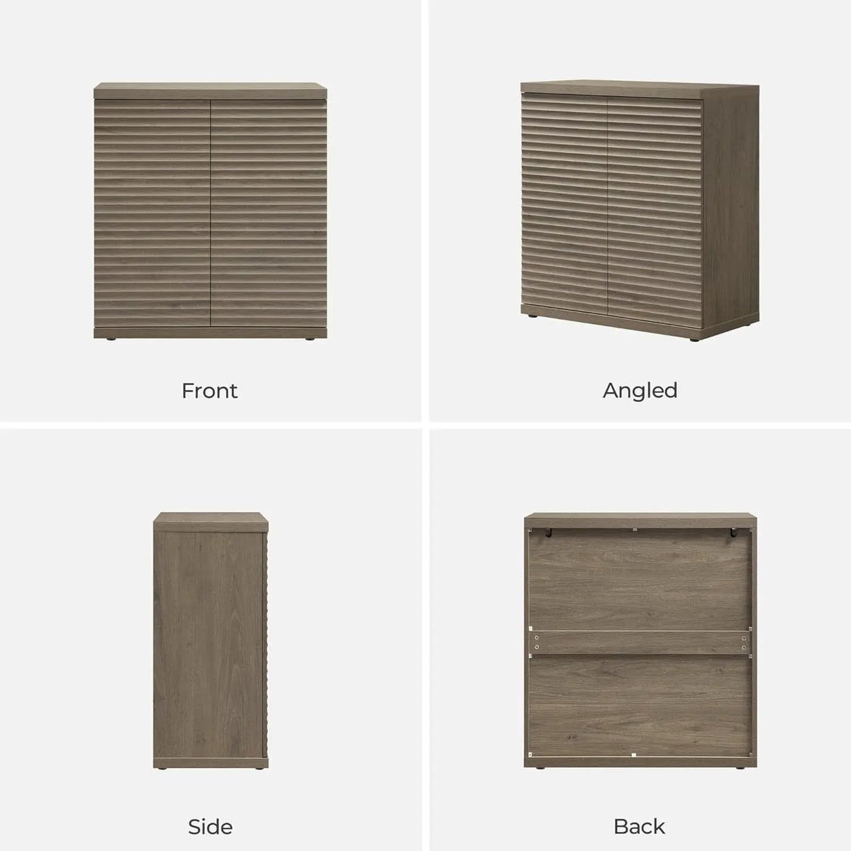 Modern Buffet Cabinet With Wave Panel Doors Large Storage from PriceLows™