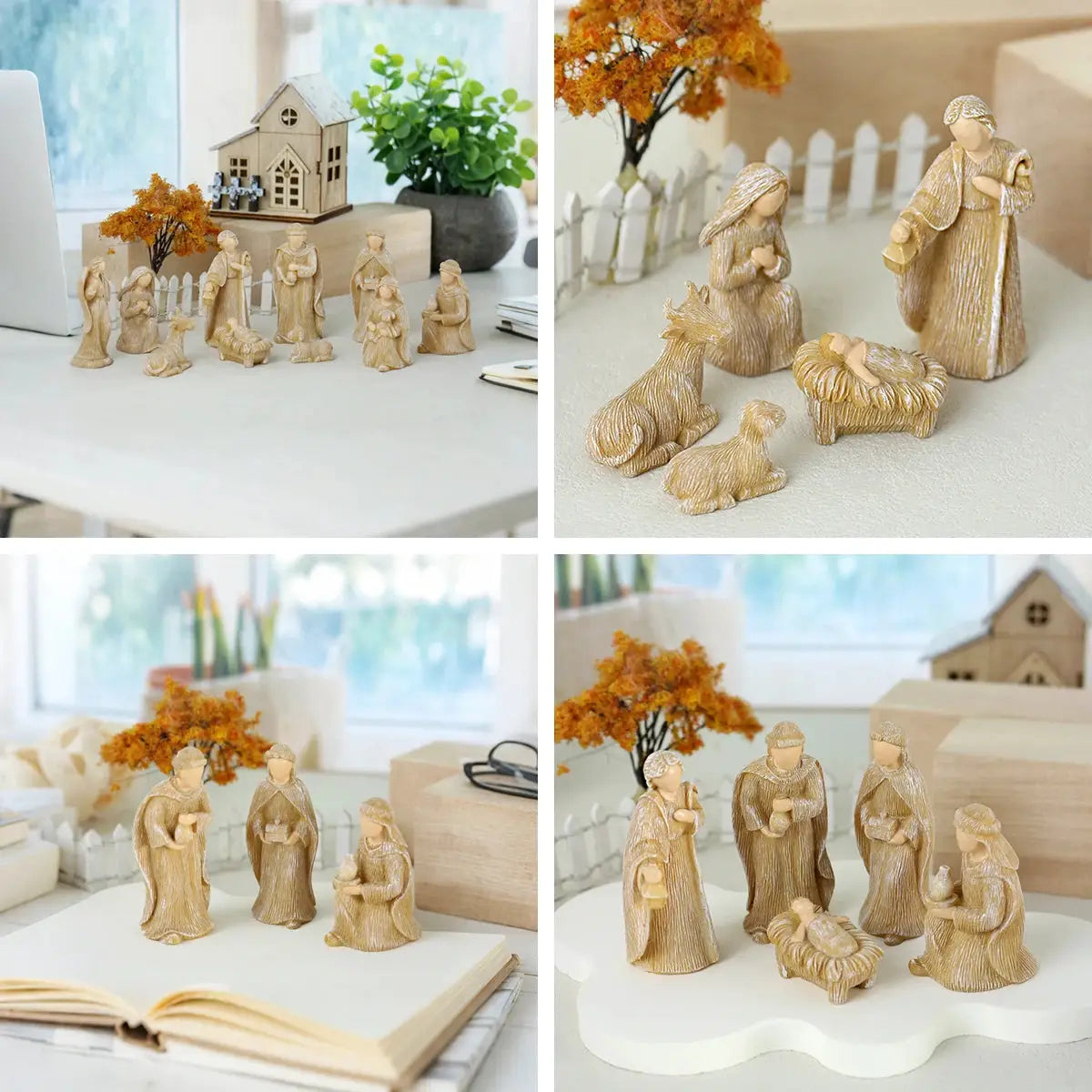 Nativity Scene | 10-Piece Rustic Resin | PriceLows™