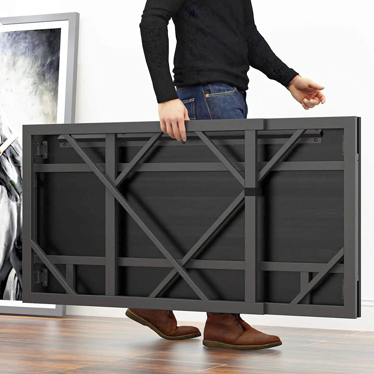 No Assembly Folding Desk for Small Spaces Home Office from PriceLows™