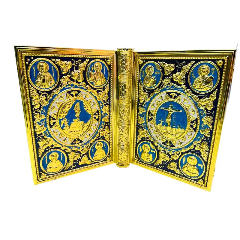 Orthodox Gospel Book Cover | Gilded Red Rhinestones | PriceLows™