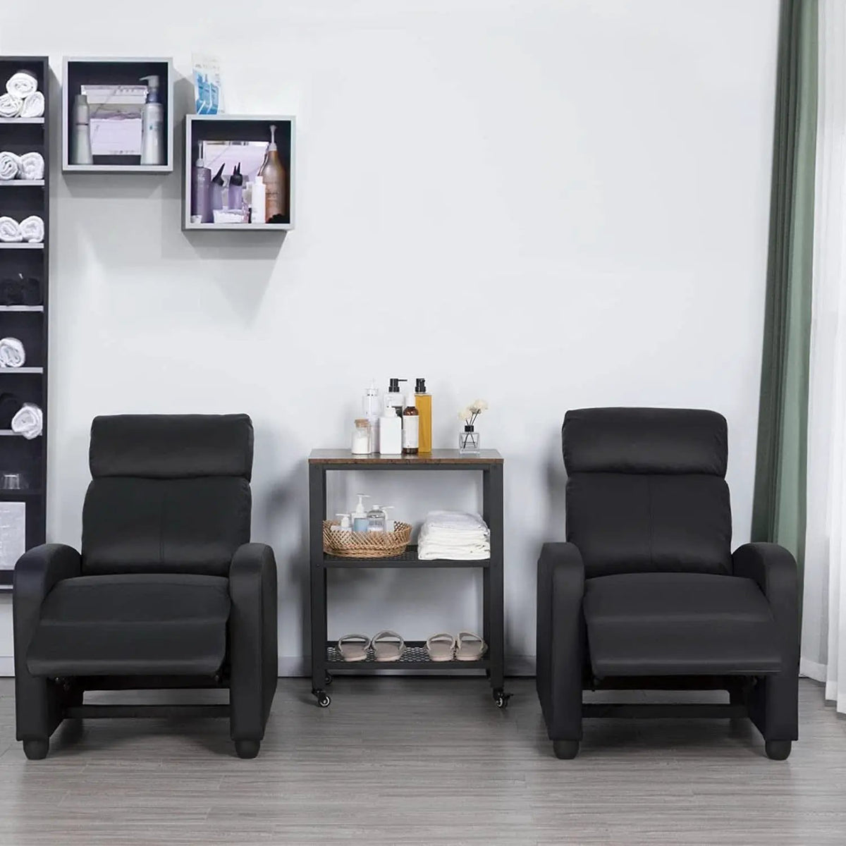 PU Leather Recliner Sofa With Lumbar Support Contemporary from PriceLows™