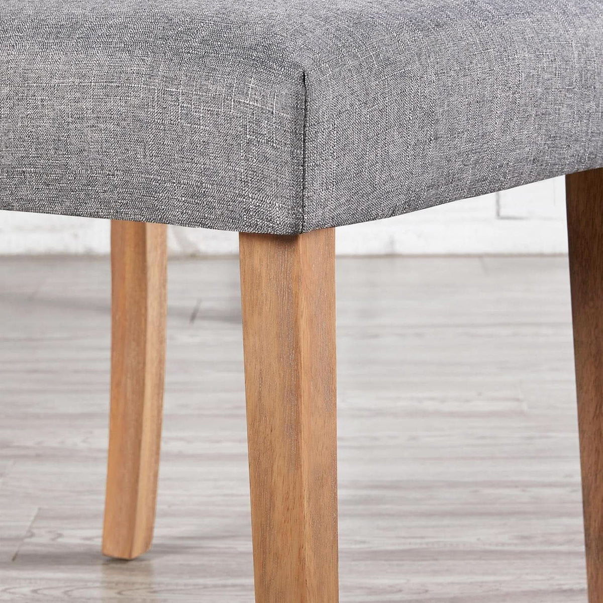 Parsons Dining Chairs Set of 2 Upholstered High Back Dark Gray from PriceLows™