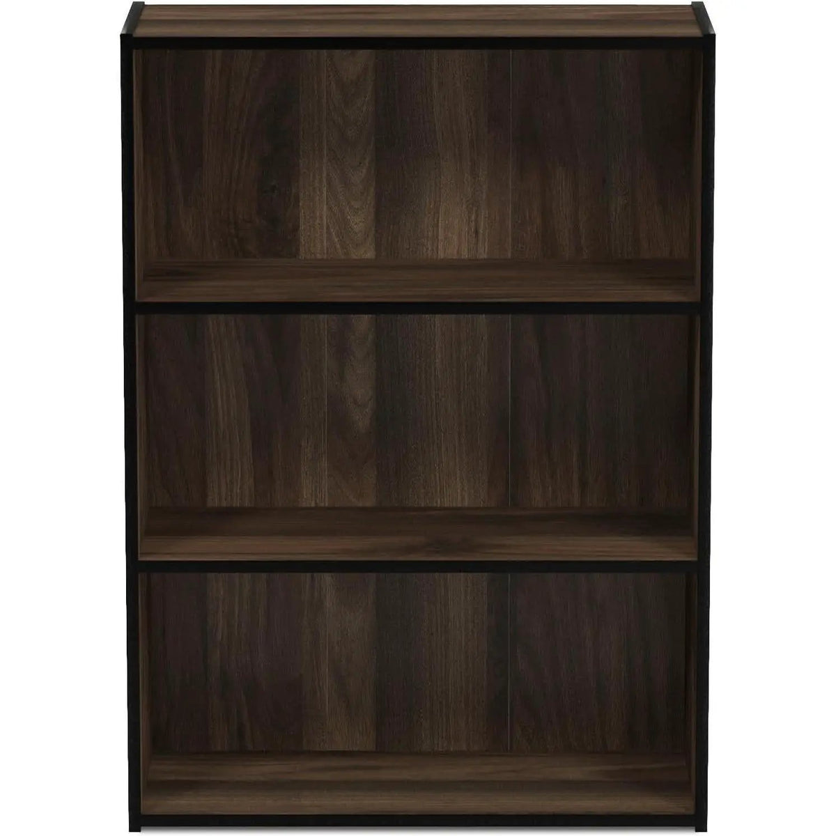 Pasir 3-Tier Open Shelf Bookcase Columbia Walnut Finish from PriceLows™