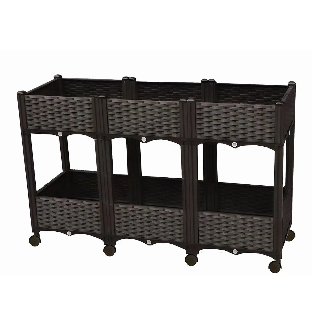 Standing Planter Beds with Wheels Planter Box for Outdoor Plants Tomato Flower Vegetable from PriceLows™
