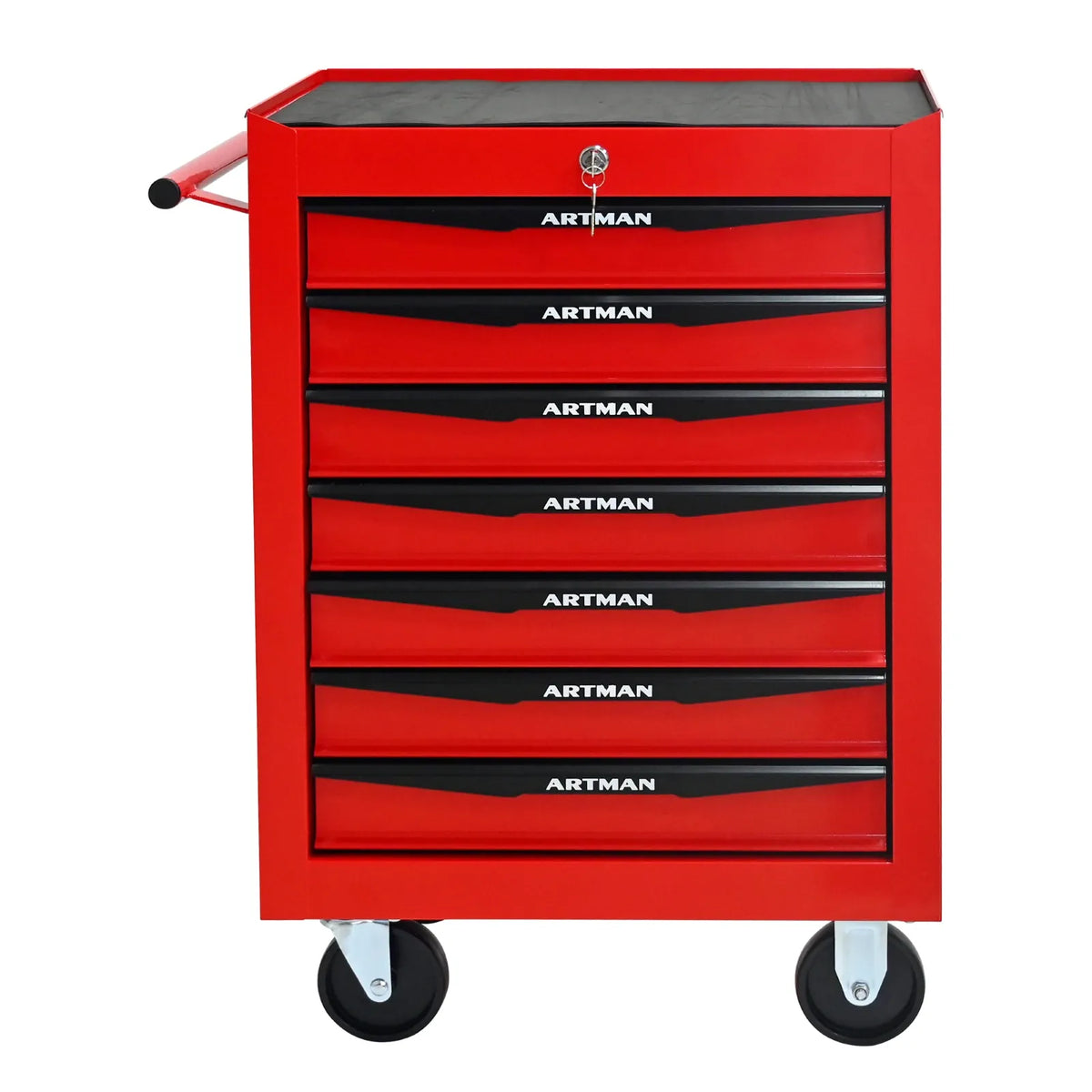 Rolling Metal Tool Chest with 7 Drawers, 20" 7-Drawer Tool Chest Cabinet with Ball Bearing Drawer Slides, Steel Tool Storage Box from PriceLows™