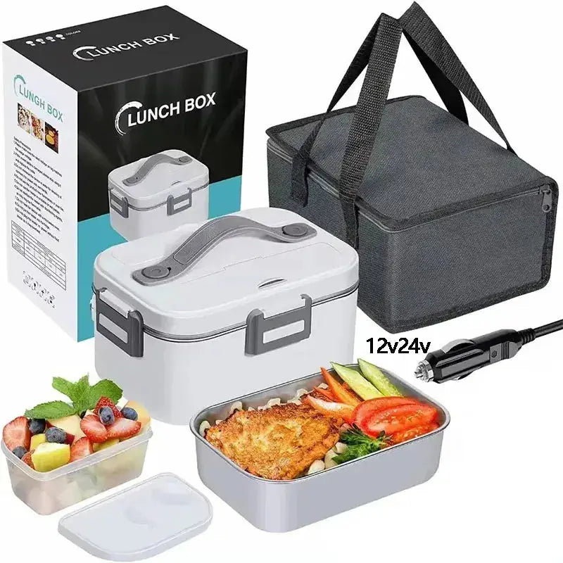 1.8L Food Heater 3 in1 Portable Leakproof Heated Lunch Box 75W Electric Lunch Box for Car Truck Office with Insulated Carry Bag from PriceLows™