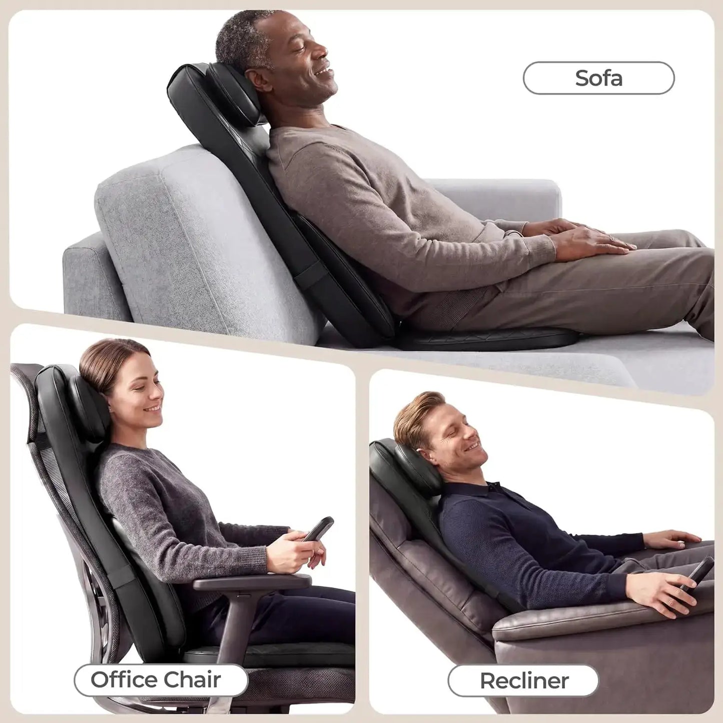 Massage Chair Pad | Shiatsu Kneading With Heat | UL Adapter Included | One Size