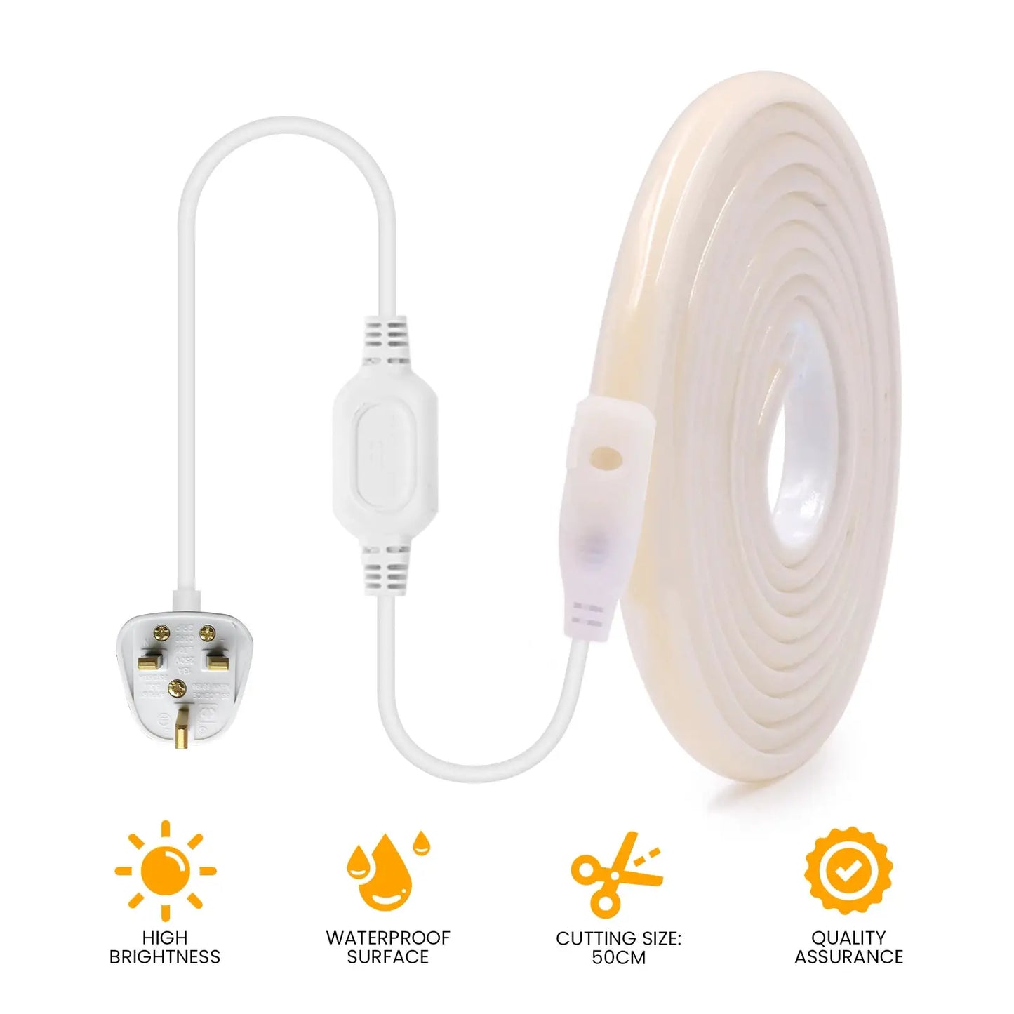 288LEDs/M COB NEON Light 220V 40M 35M 30M 25M 20M 15M 10M FOB Tape Ribbon EU UK Plug IP67 Waterproof Linear Lighting For Bedroom from PriceLows™