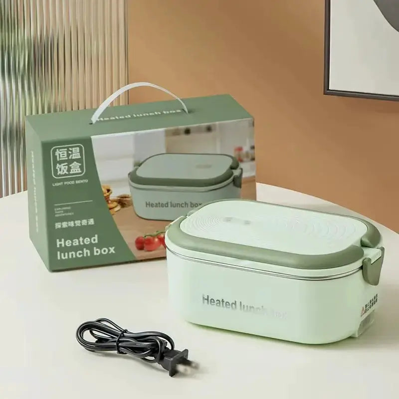 Portable Electric Heating Lunch Box Stainless Steel Constant Temperature 1L School Office Plug-In Heated Insulated Lunch Box from PriceLows™