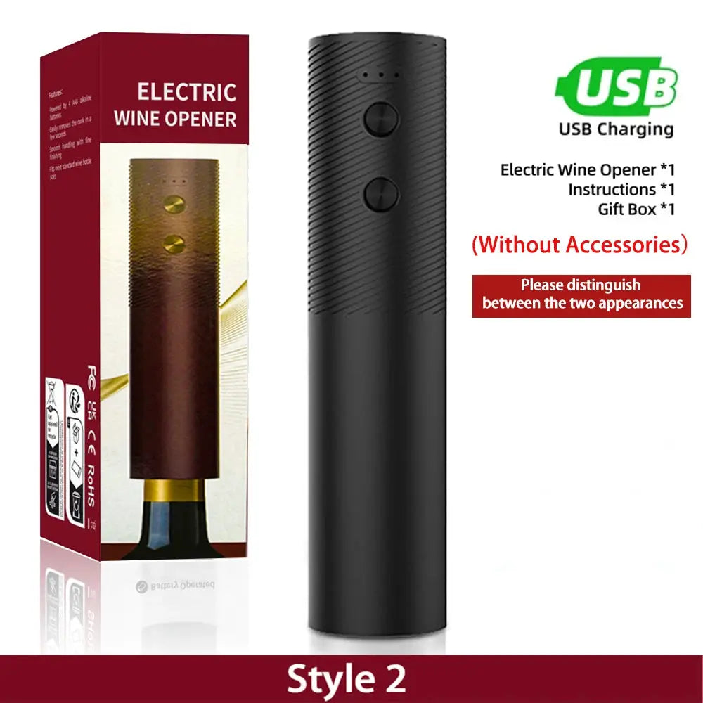 Electric Wine Opener USB Rechargeable Automatic Large Battery Powered Effortless Bottle Opener For Kitchen BarTools Party Gift from PriceLows™