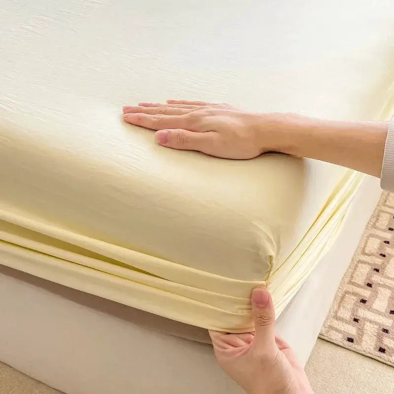 100% Cotton Fitted Bed Sheet With 360 Elastic Band Bedsheet Bedspread for Single Double King Queen Size Mattress Protector Cover from PriceLows™