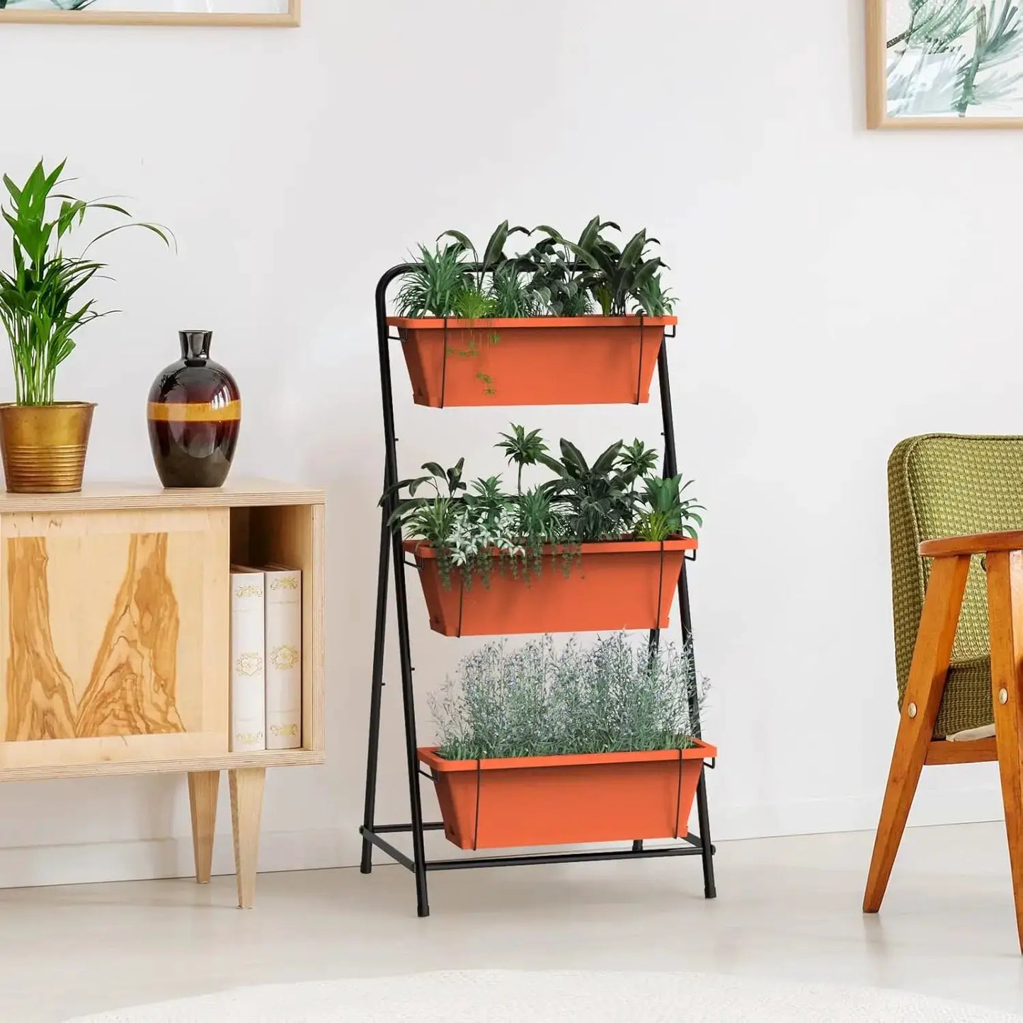 Vertical Raised Garden Bed 3 Tier Elevated Garden Planters Standing Planter Box Outdoor and Indoor for Plants Herbs Flow from PriceLows™