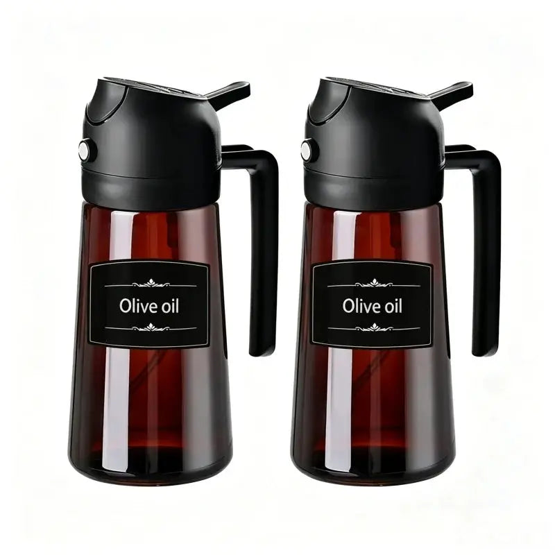 Olive Oil Dispenser | 470ml Capacity | 2 In 1 Spray And Pour | Glass