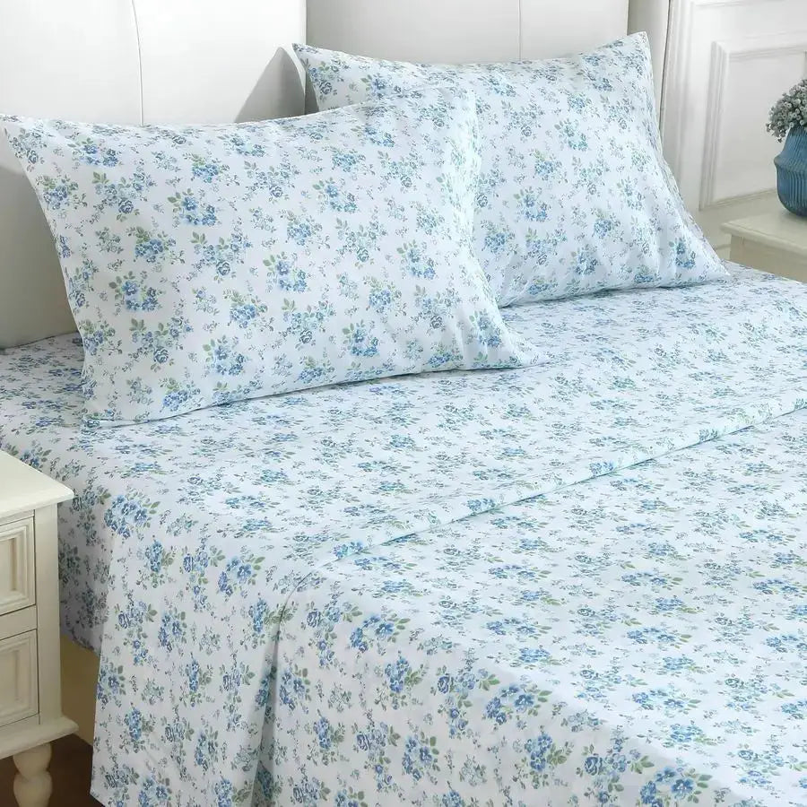 King Size 4 Piece Sheet Set, Soft Breathable Bed Sheet Set for Bedroom with Deep Pocket Up to 16, WrinkleFree amp Cooling Beddin from PriceLows™
