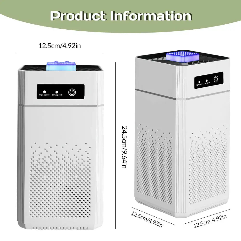 Hepa Air Purifier | 20dB Low Noise | USB Powered | Bedroom Office