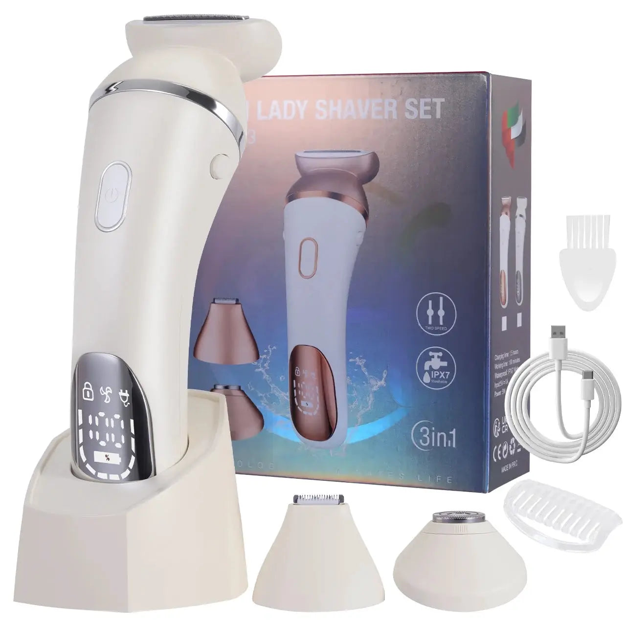 Hatteker Electric Hair Remover | 90 Min Battery | Reusable Wet Use | Rechargeable Roller