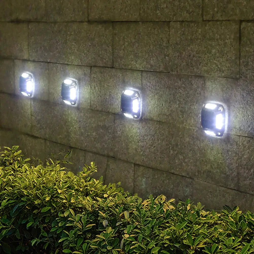 4PCS 8 LED Solar Ground Recessed Lights Garden Decor Waterproof Stainless Steel Ground Lights Garden Villa Lawn Outdoor Landscap from PriceLows™