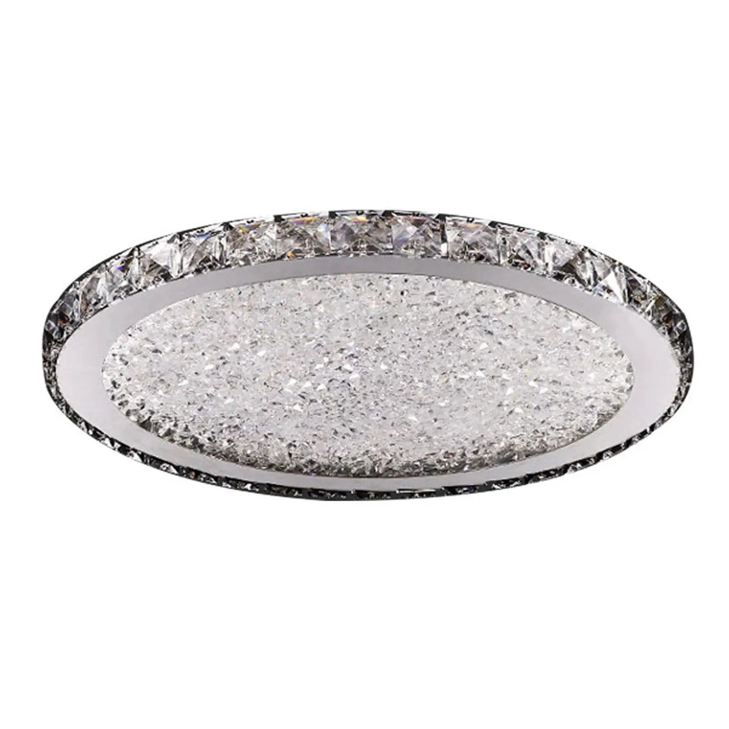 LOYALHEARTD 16" Modern Crystal Ceiling Light Pendant Lamp Luxury Embedded Installation Round LED Chandelier Raindrop Design from PriceLows™