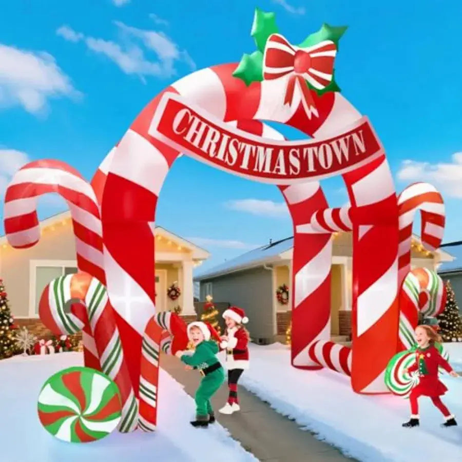 Christmas Inflatable Archway | 13 Ft | Polyester | Outdoor Decor
