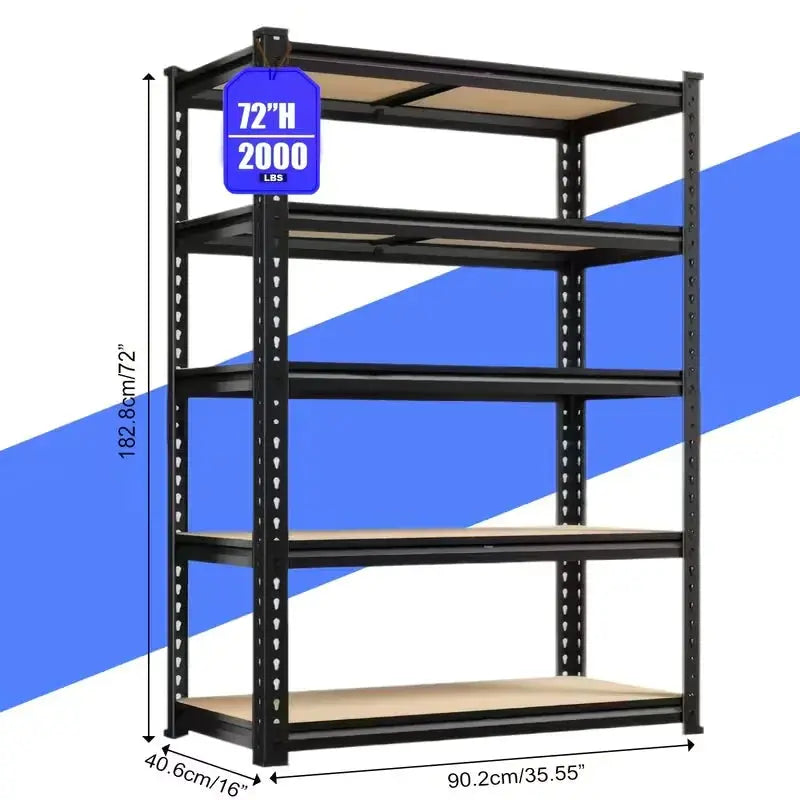 Nnovaroom 72" Adjustable Metal Double Layer Column Shelving, Commercial Grade Utility Rack for Warehouse, Basement, Kitchen from PriceLows™