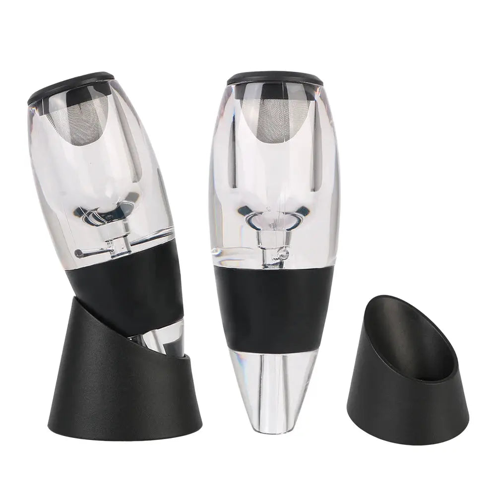 Red Wine Whisky Aerator Dispenser Quick Sobering Wine Decanter Pourer With Filter and Base Professional For Bar Party Kitchen from PriceLows™