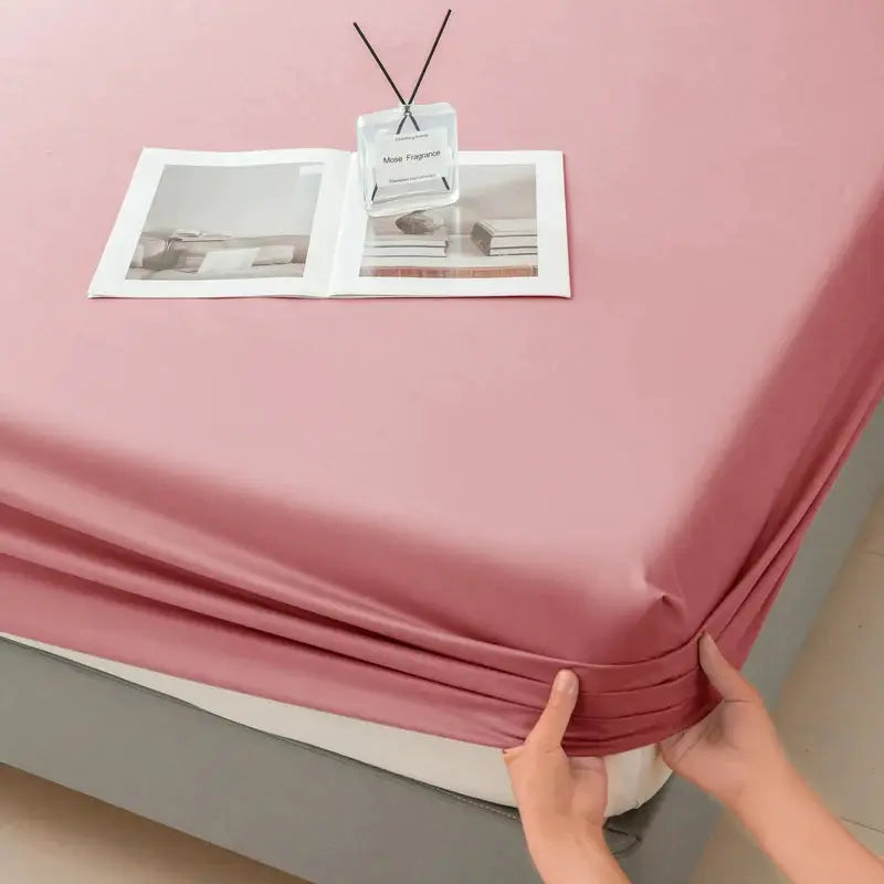Waterproof Fitted Bed Sheet With 360 Elastic Band Mattress protector Cover Bedspreads for Single Double King Queen Size Bedsheet from PriceLows™