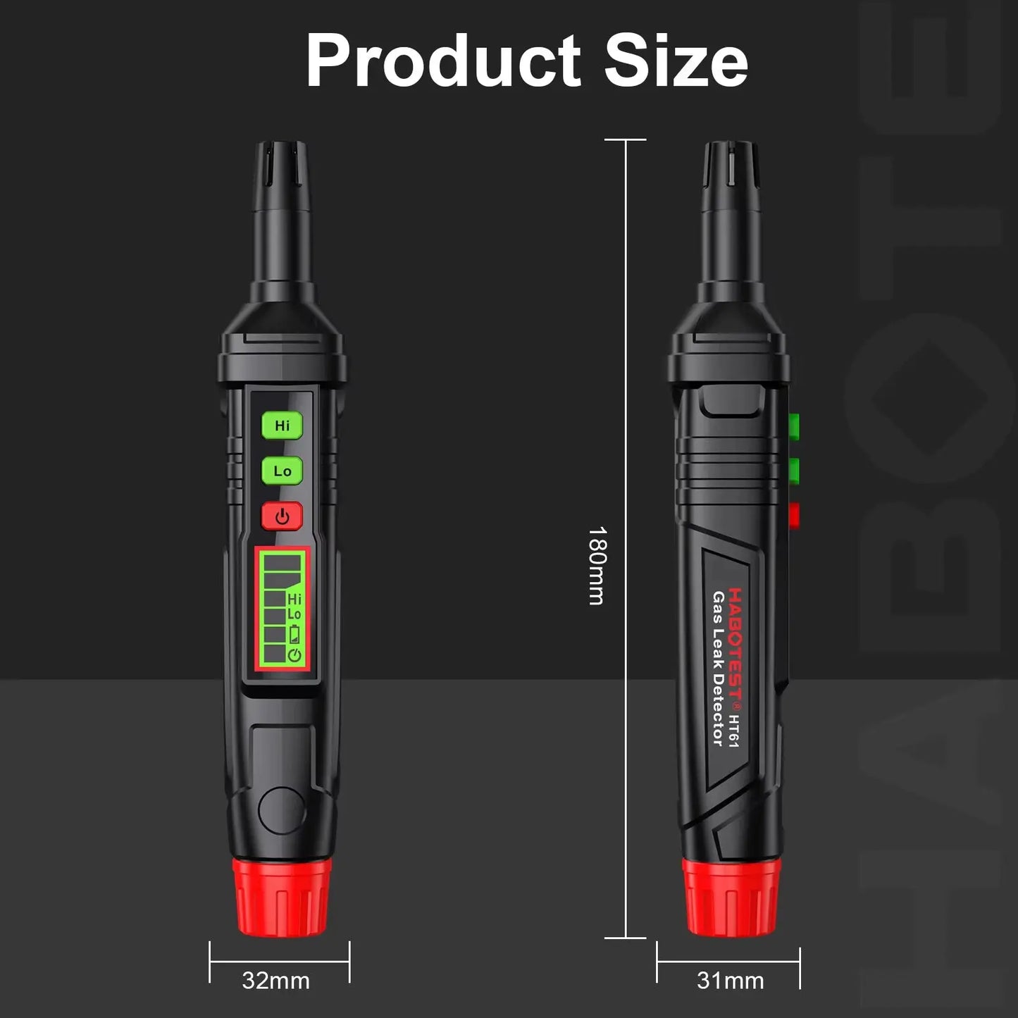 HABOTEST HT61Gas Leak Detector Natural Gas Detector with Audible & Visual Alarm Portable Gas Sniffer to Locate Combustible Leak from PriceLows™