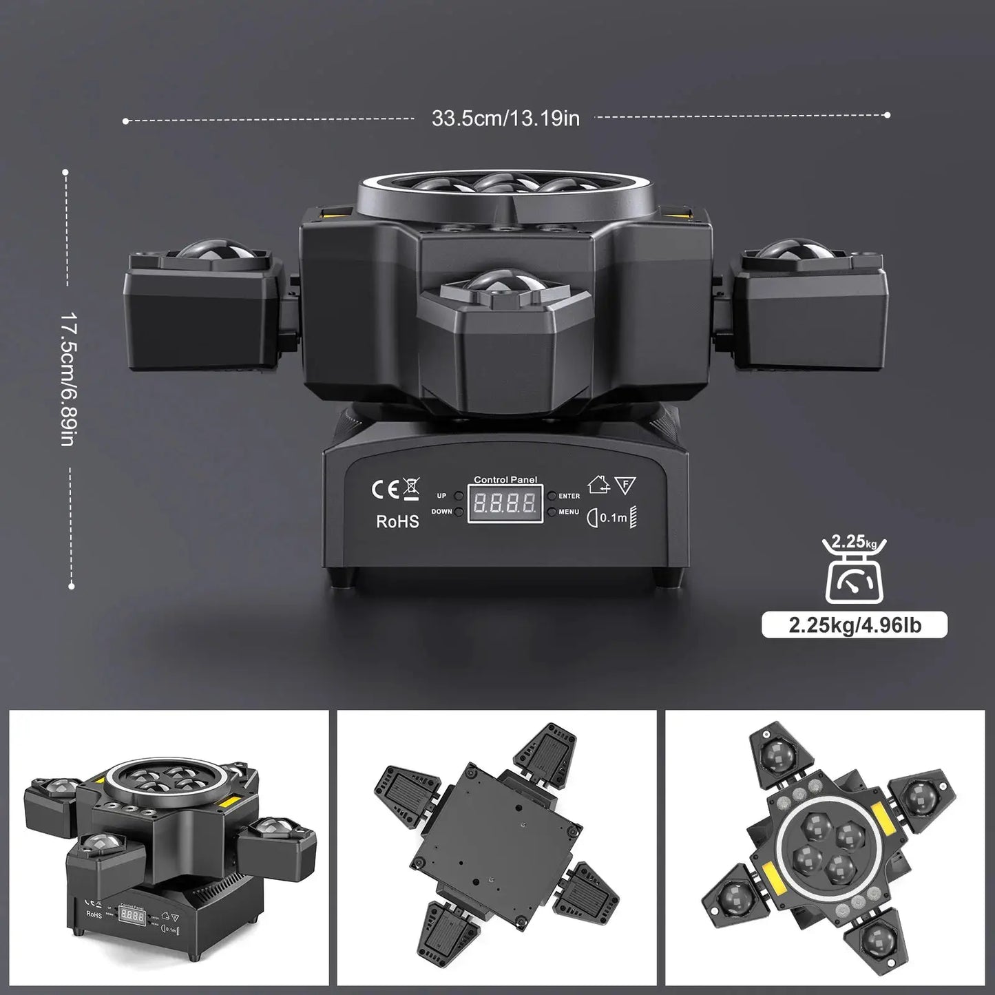 120W 4in1 RGBW Moving Head Light Beam Effect Lights Laser Light Remote Control Stage Lighting for DJ Disco Party Concert Theater from PriceLows™