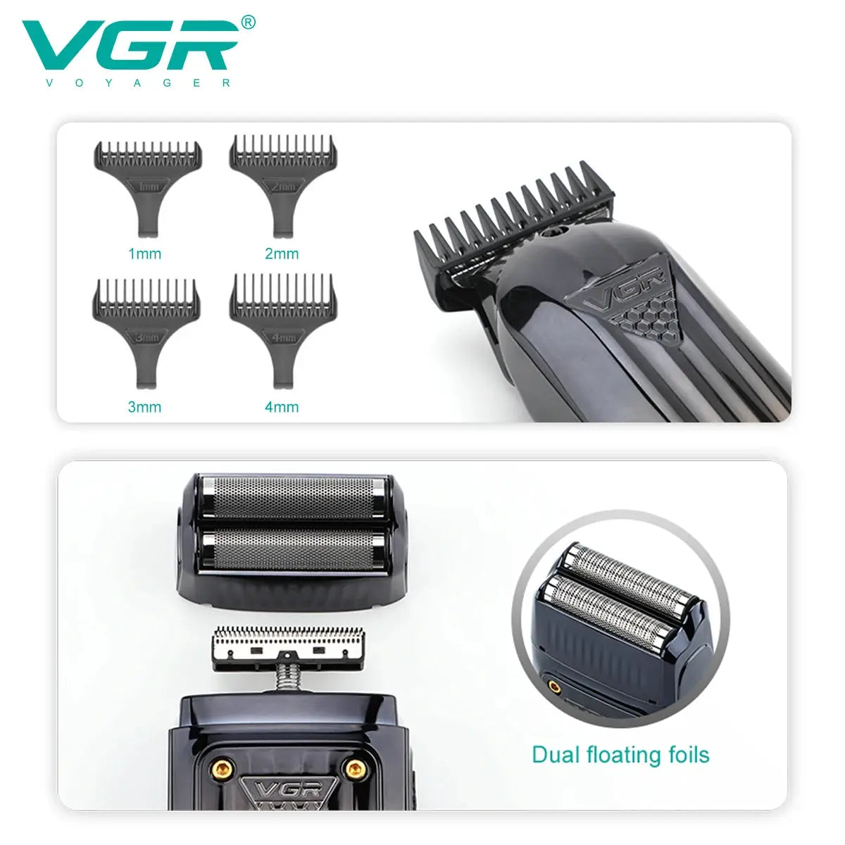 Electric Hair Clipper | Battery Life 90 Minutes | Charging Time 2 Hours | VGR644