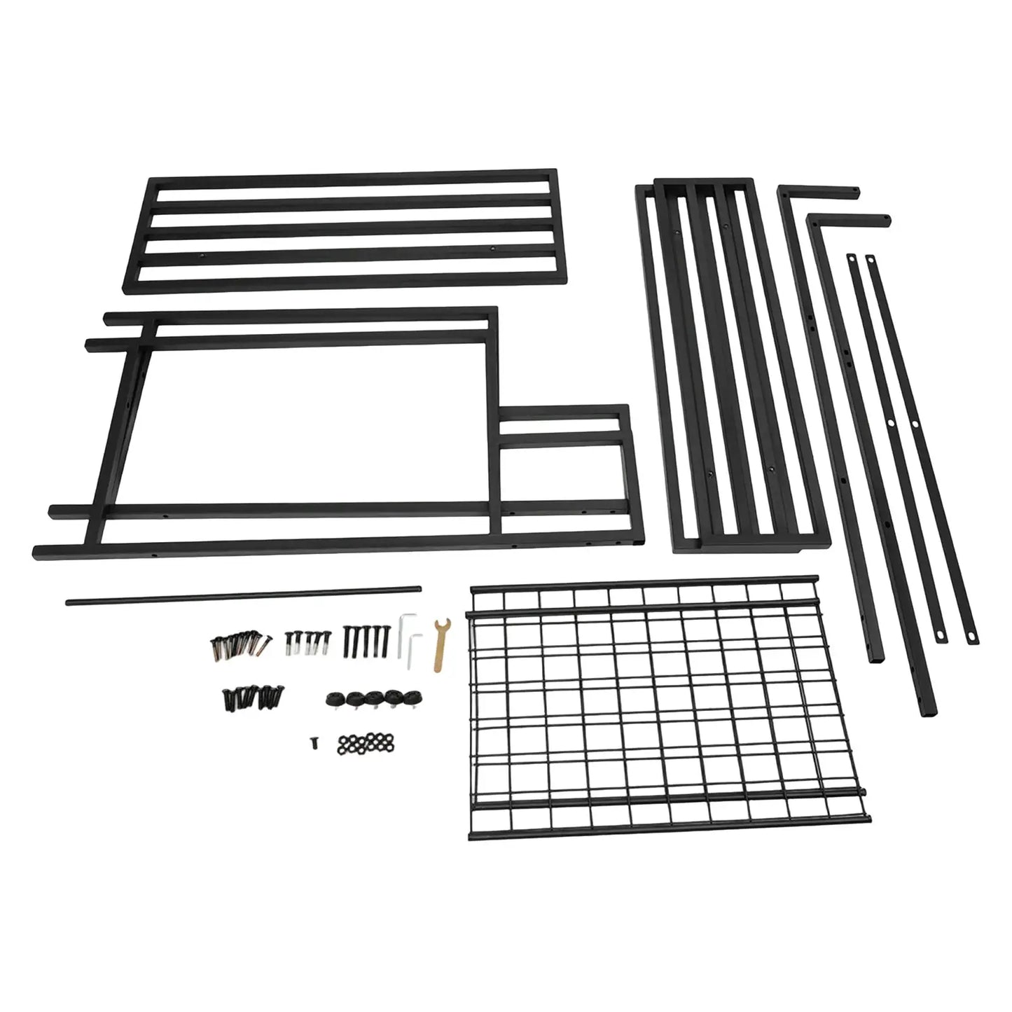 3-Tier Black Metal Plant Stand 90x46x200cm, Heavy Duty Tall Flower Shelf with Hanging Rod & Hooks for Indoor Outdoor Garden Balcony, 220 lbs Capacity from PriceLows™