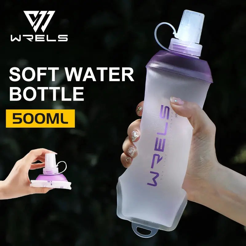 WRELS Foldable Silicone Water Bottle Outdoors Traveling Sport Running Cycling Kettle Healthy Soft Material TPU BPA-Free Kettle from PriceLows™