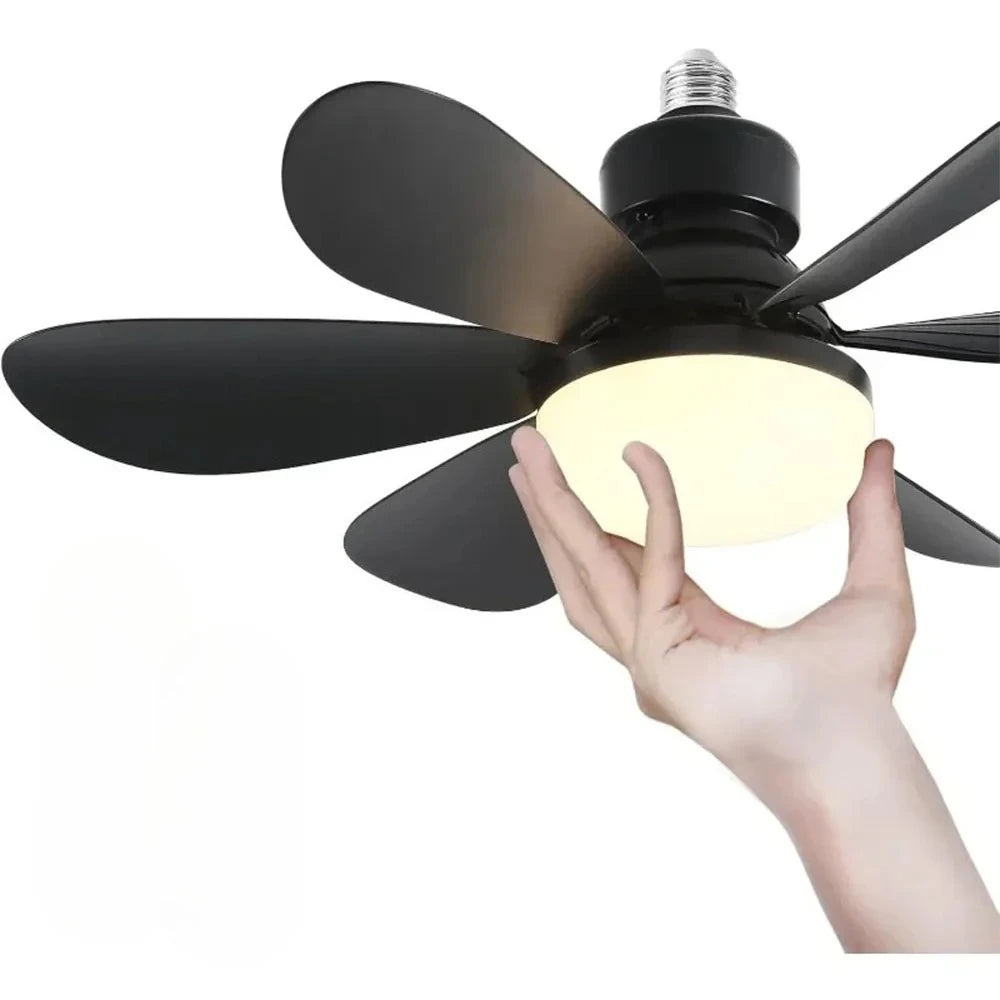 Ceiling Fan With Light | Remote | E27 Socket | Bedroom Kitchen