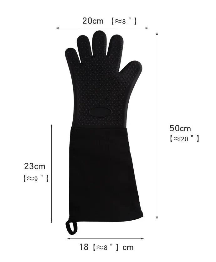 Silicone Oven Mitts | Extra Long | Heat Resistant | One Size