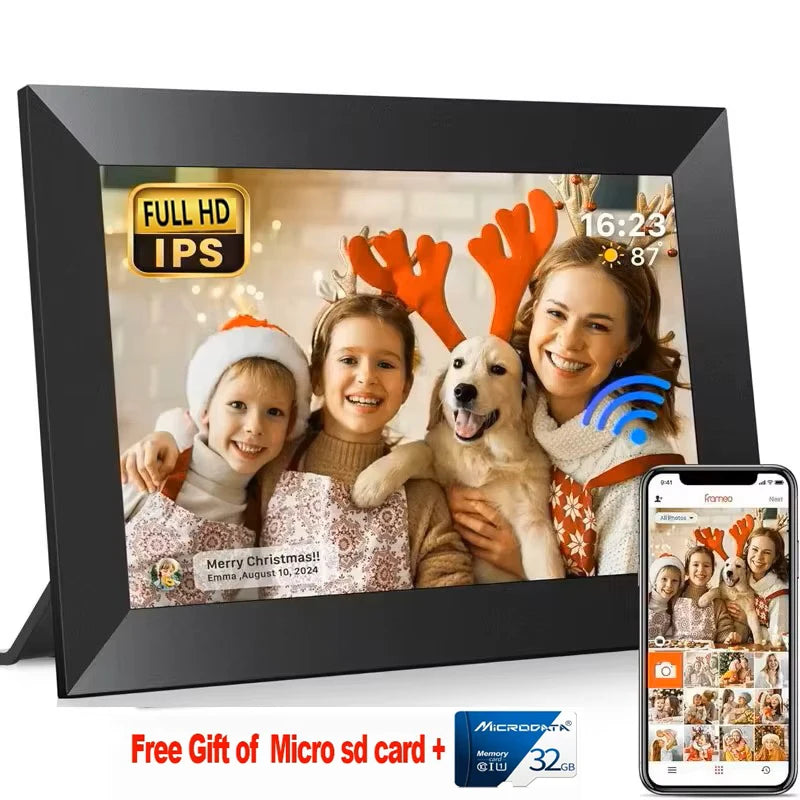Digital Photo Frame | 10.1 Inch IPS Touch Screen | 64 GB Built In Memory