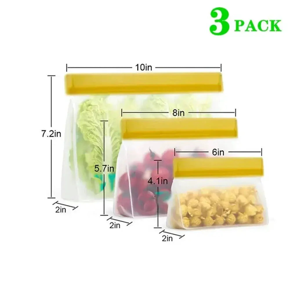 Reusable Silicone Food Bag | BPA Free | Freezer Safe & Leakproof | Gallon