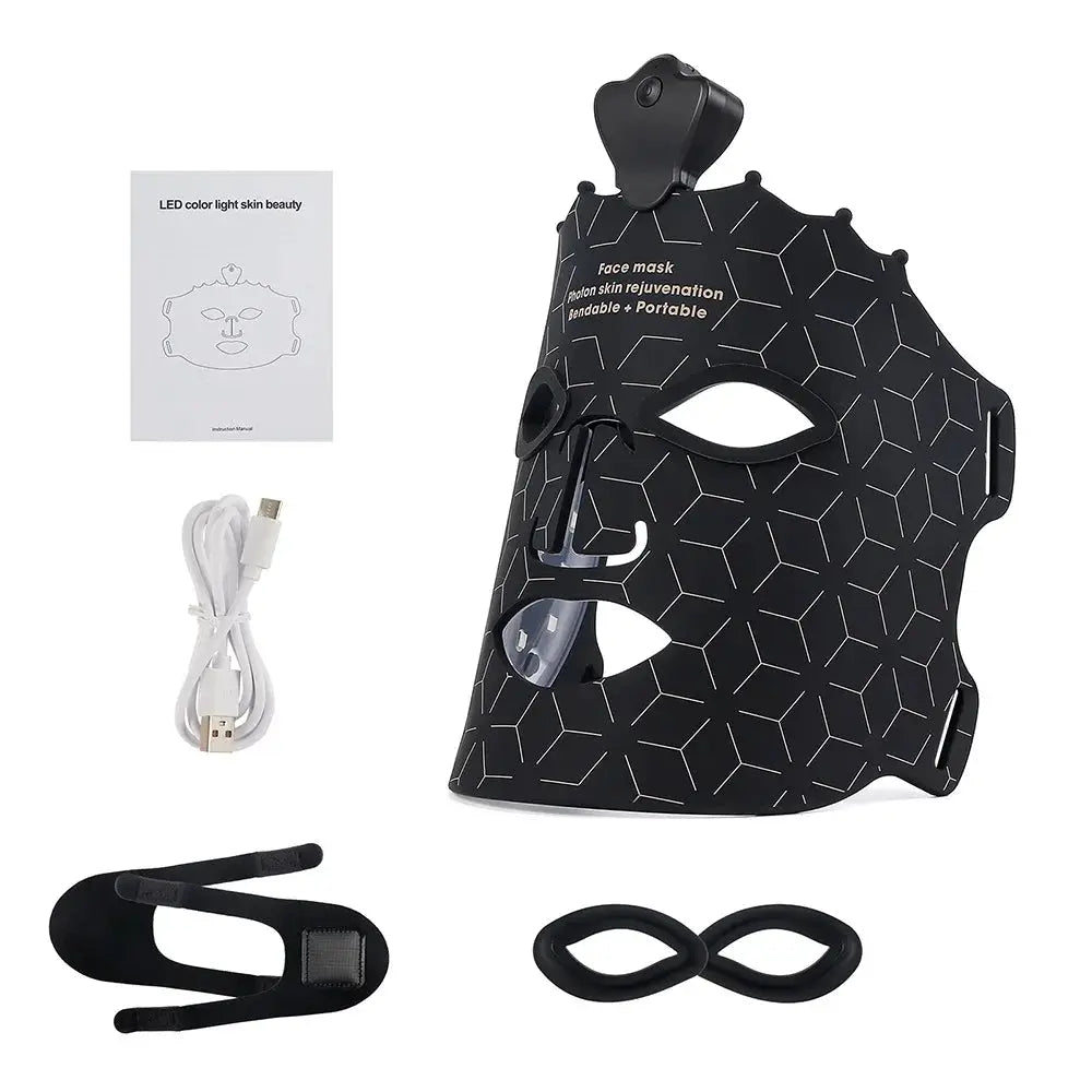 7 Colors Silicone LED Mask Face Photon Skin Rejuvenation Flexible Soft Facial Beauty Mask Skin Care Repair Skin Brightening from PriceLows™