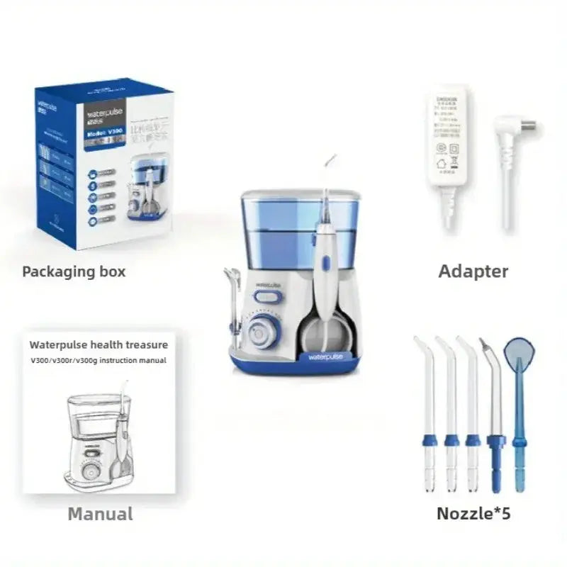 Water Flosser | High Pressure Jet | 5 Nozzles | Portable V300