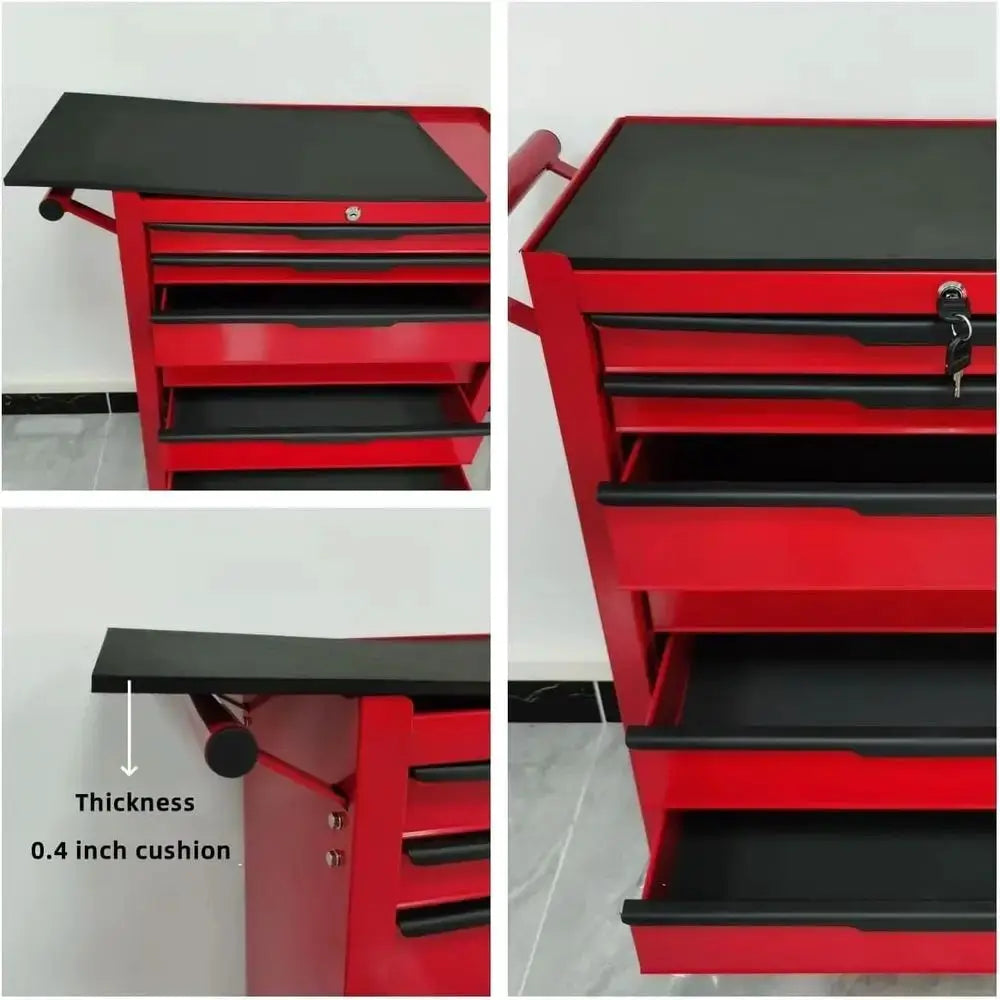 24.2 Rolling Tool Cabinet with 7 Drawers, Metal Chest on Wheels for Garage, Workshop, and Repair Shop from PriceLows™
