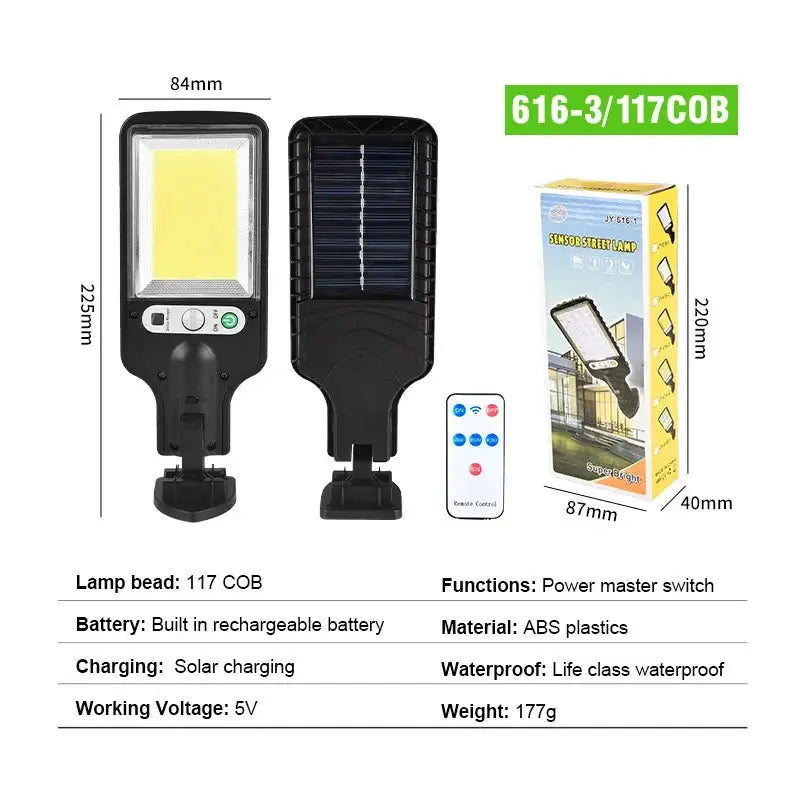 Outdoor Solar Light LED with Human Body Motion Sensor Easy Install Auto On/Off Weatherproof for Pathway Fence Wall Garden from PriceLows™