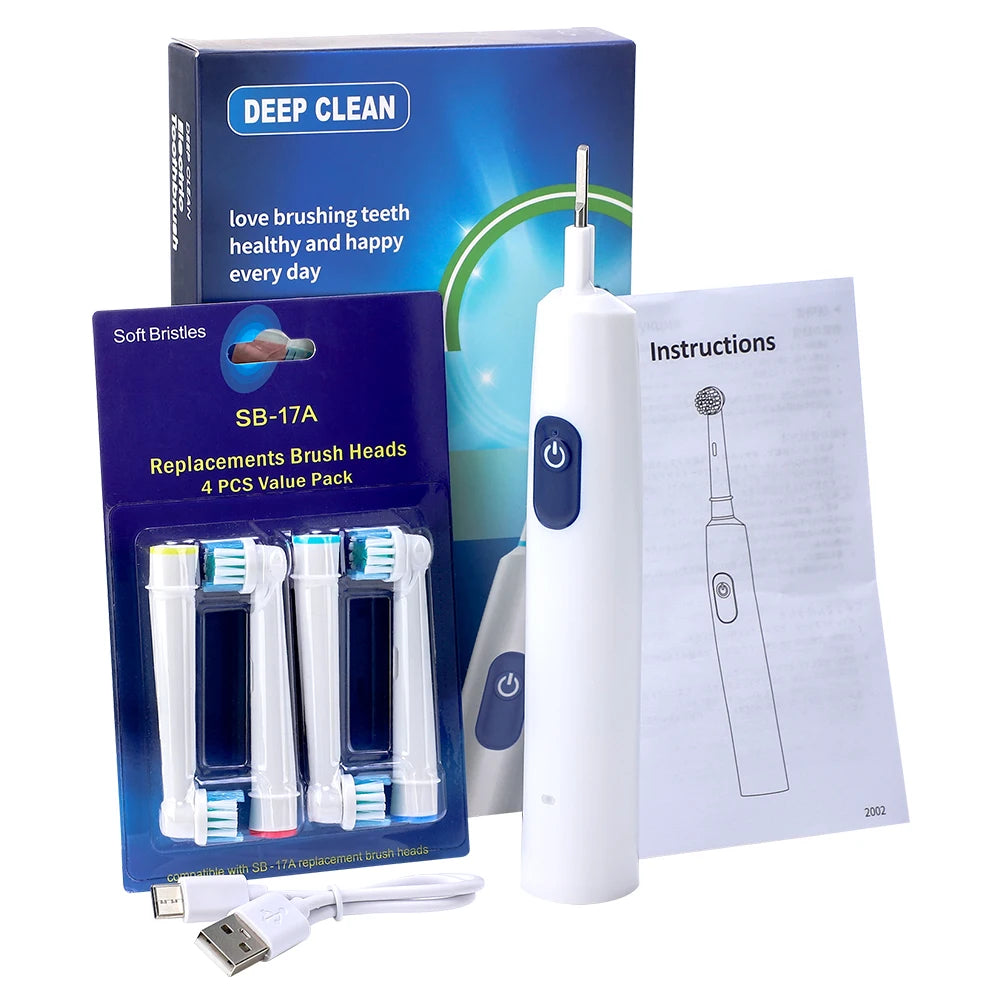 Electric Toothbrush | Cordless USB Rechargeable | 5 Cleaning Modes | Adults
